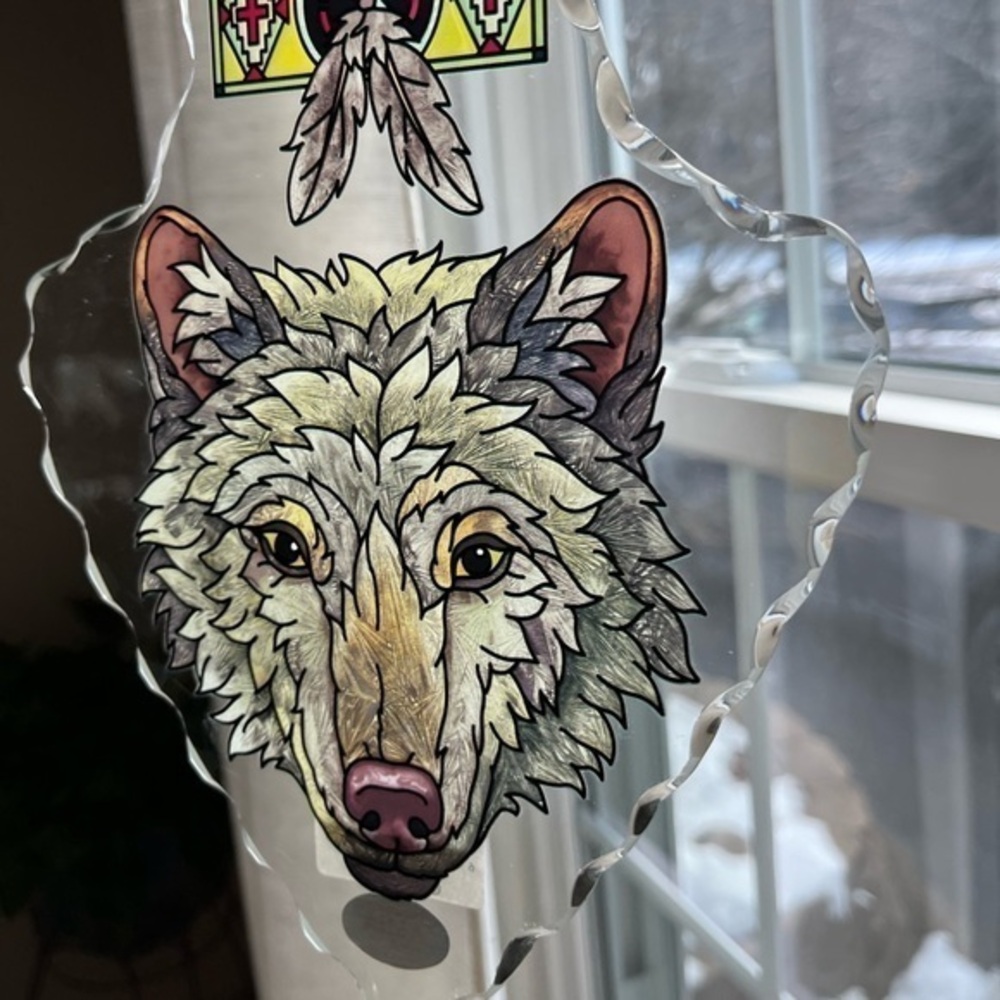 Wolf Suncatcher Handcrafted AMIA Studios Denver, CO. NWT